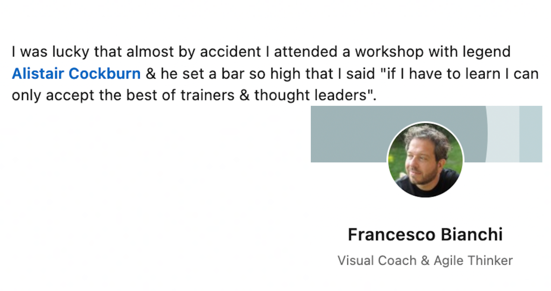 He set a bar so high...